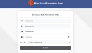 Bihar Board matric inter Admit Card 2026